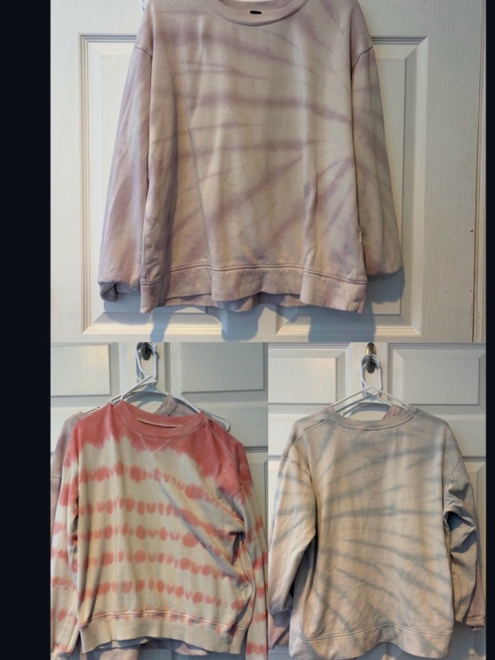 Women's Tie-Dye Crewneck Sweatshirt - Pink/Cream/blue/purple
